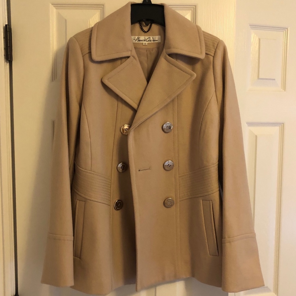 Kenneth Cole Cream Button Down Coat